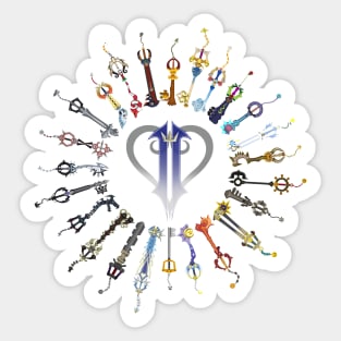 Kingdom Hearts 2 Keyblades Sticker